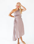 Golla Pleated One Shoulder Dress