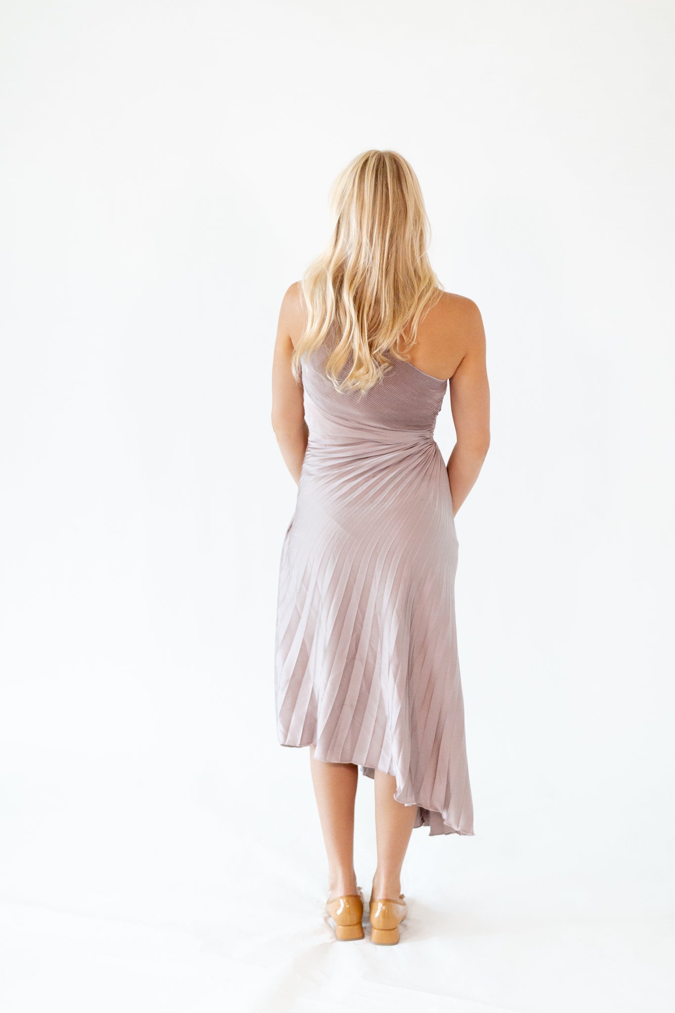 Golla Pleated One Shoulder Dress