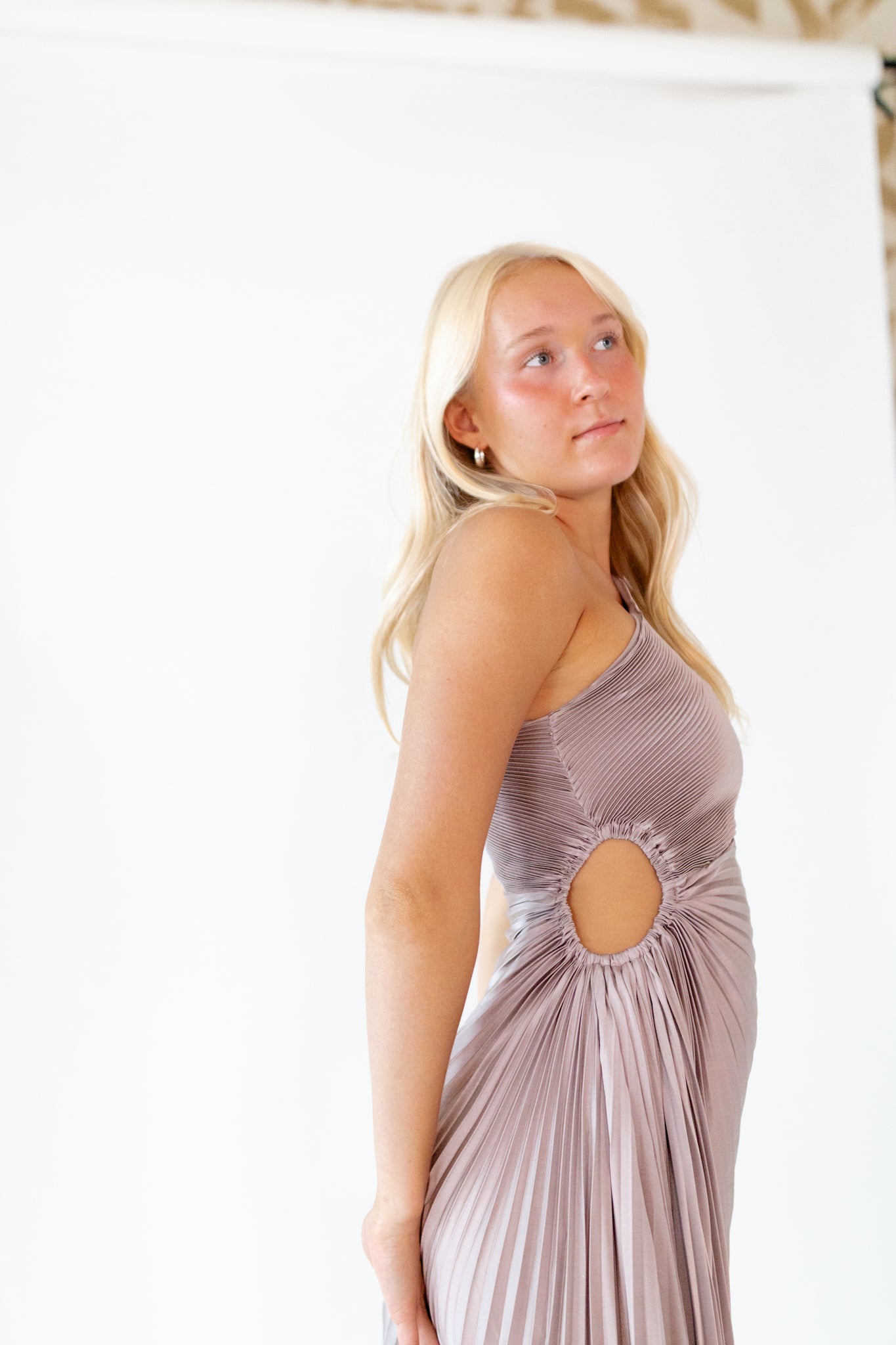 Golla Pleated One Shoulder Dress