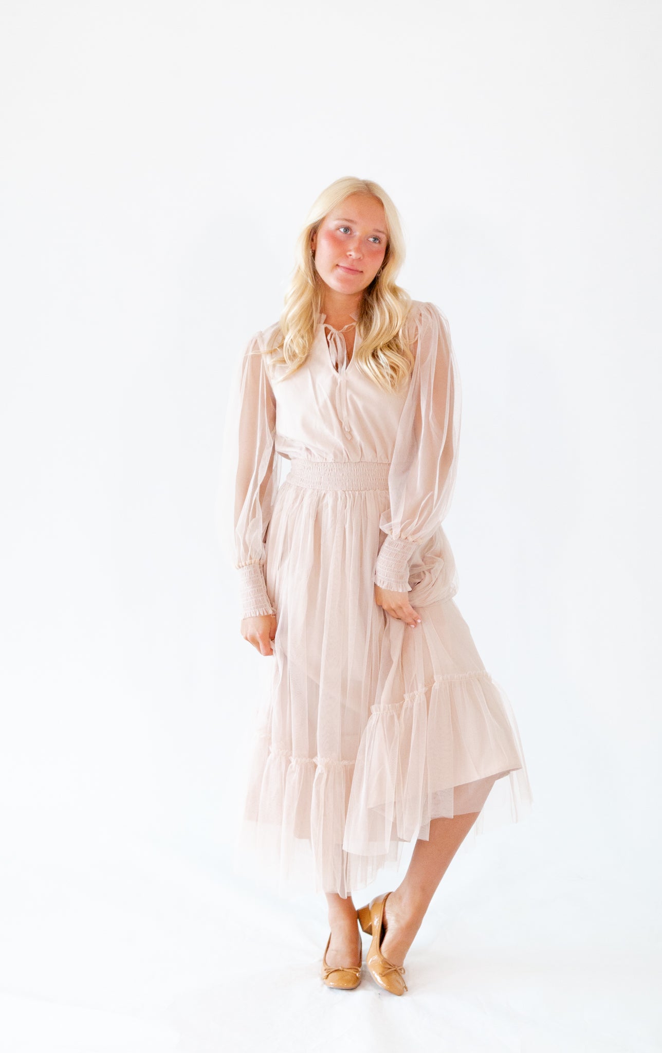 Whimsical Mesh Midi Dress