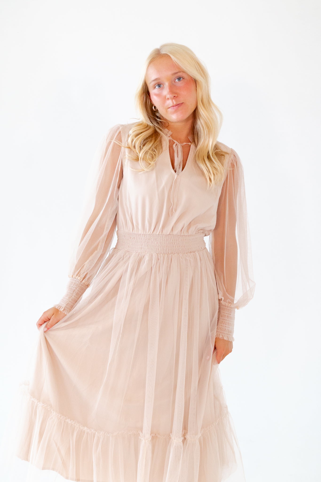Whimsical Mesh Midi Dress