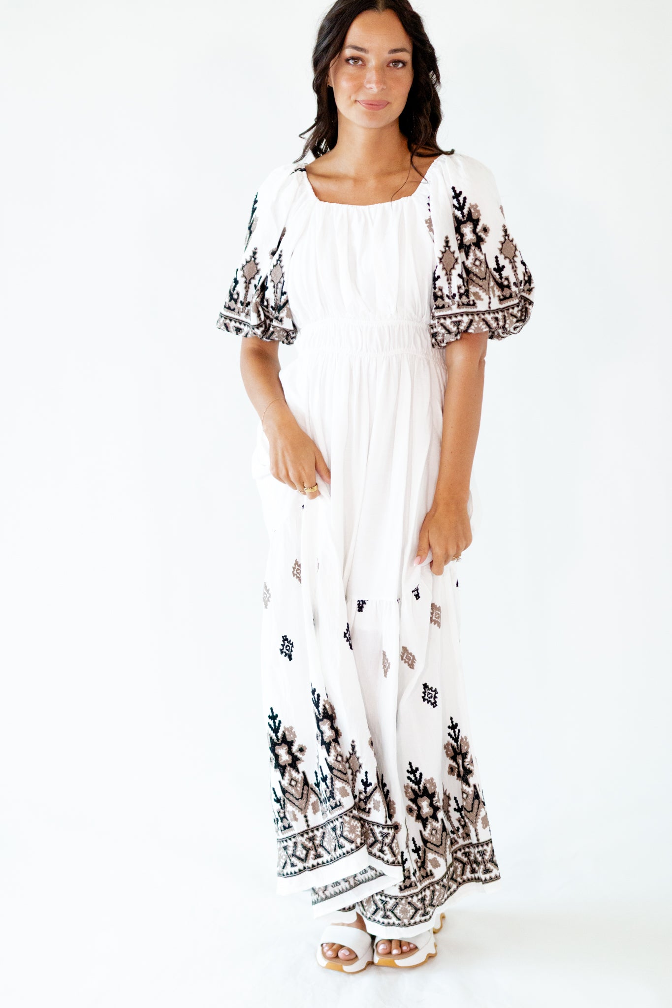Hilda Embroidered Maxi Dress
