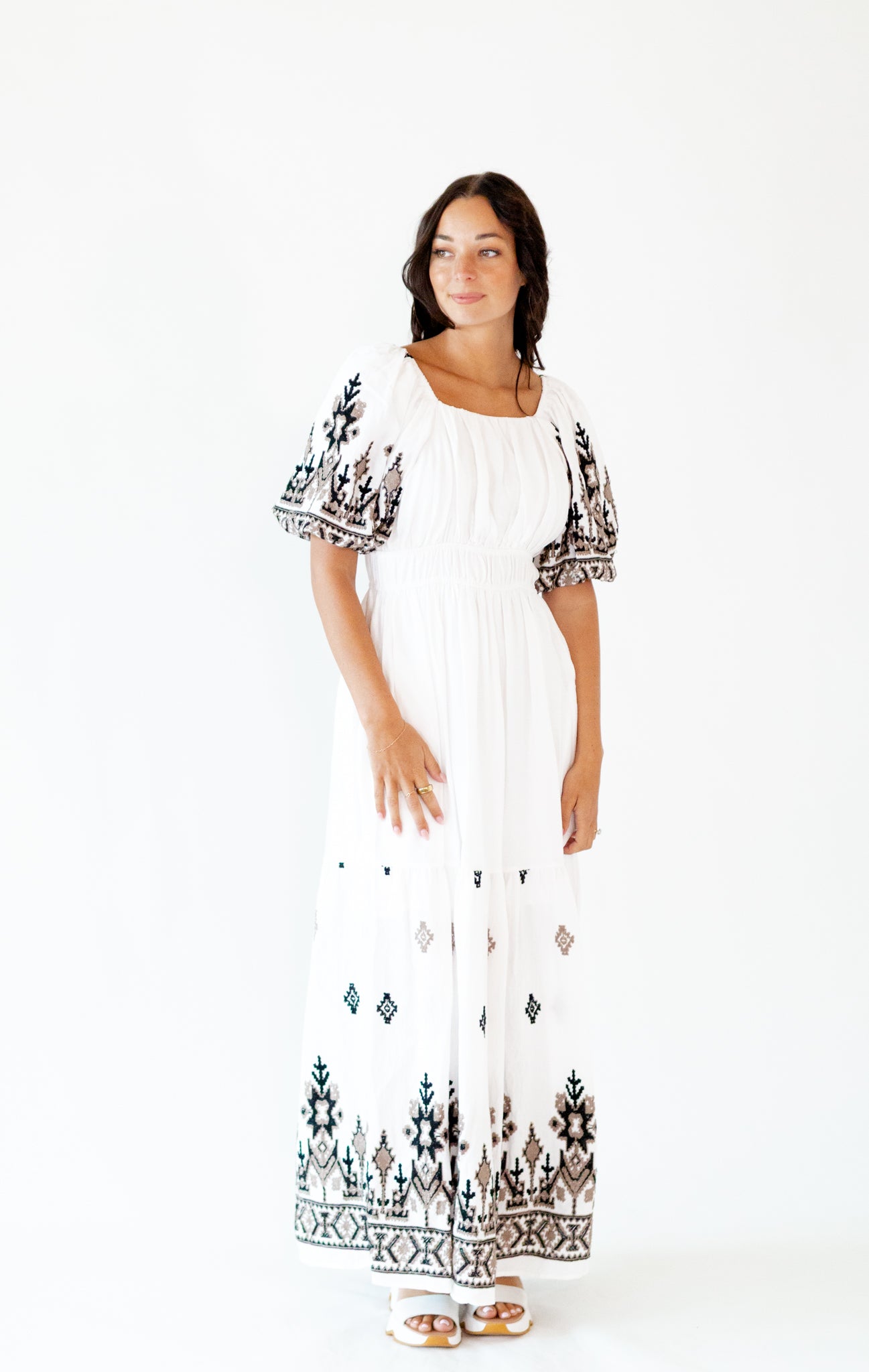 Hilda Embroidered Maxi Dress