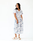 Parisian Scalloped Sleeve Dress