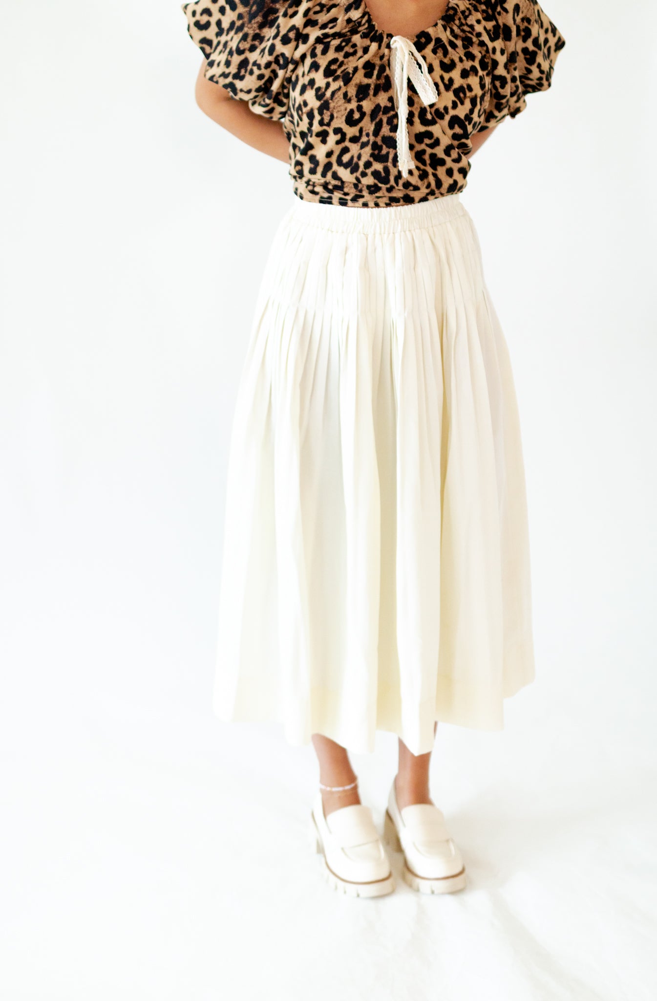 Mimi Pleated Midi Skirt
