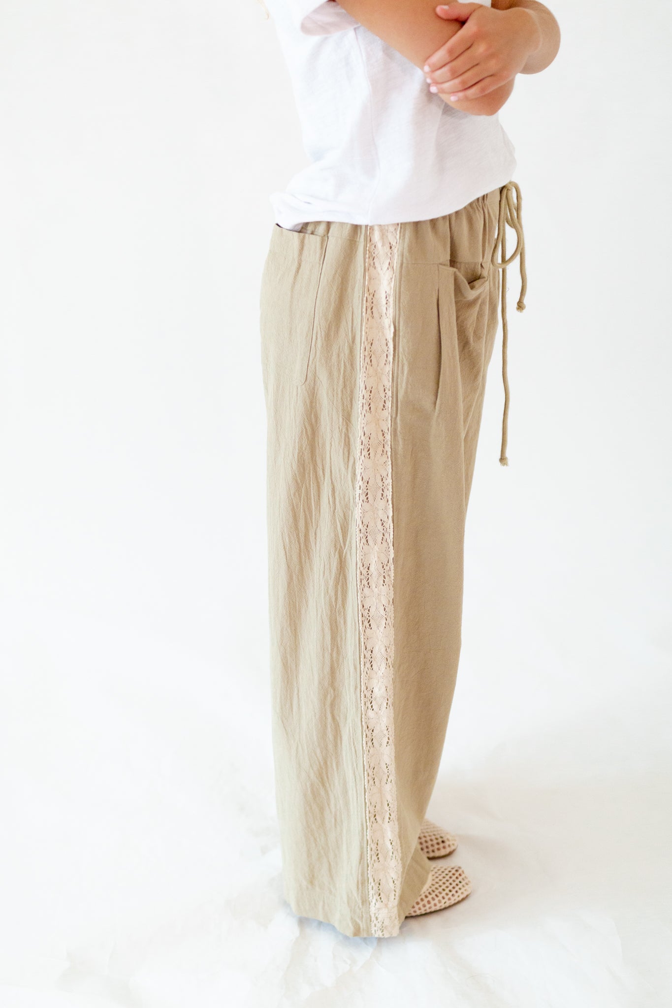 【COLOR iN ID】Thiel shirring skirt pants Tilda Lace Seam Pants – Twirl Boutique