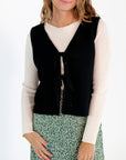 Scarlett Tied Vest・Black ✧ Restocked