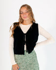 Scarlett Tied Vest・Black ✧ Restocked