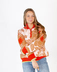 Richfield Floral Half-Zip・Rust