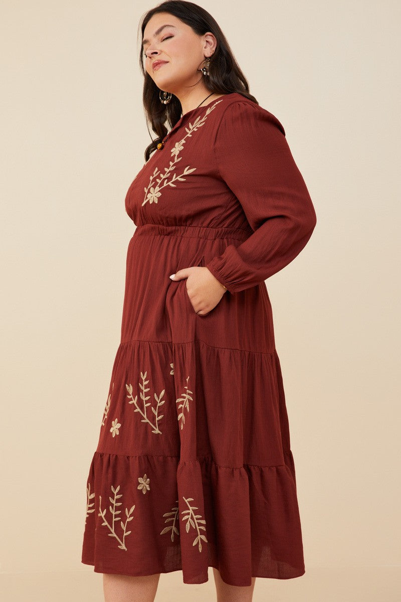 Scarlett Long Sleeve Bodysuit Twirl Dress