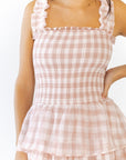 Axel Checked Tiered Maxi Dress