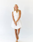 Cameron Bubble Hem Rouched Dress