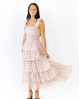 Axel Checked Tiered Maxi Dress