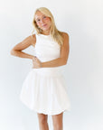 Cameron Bubble Hem Rouched Dress