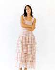 Axel Checked Tiered Maxi Dress