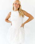 Cameron Bubble Hem Rouched Dress