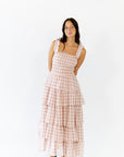 Axel Checked Tiered Maxi Dress
