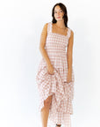 Axel Checked Tiered Maxi Dress
