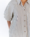 Allegra Striped Button Down