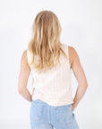 Gina Pinstripe Tie Front Vest