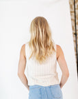 Gina Pinstripe Tie Front Vest
