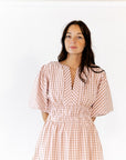 Tilly Checkered Midi Dress