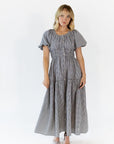 Marni Gingham Midi Dress · Navy