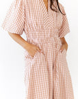 Tilly Checkered Midi Dress