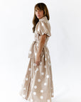 Bayside Polka Dot Dress · Taupe
