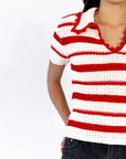 Cassie Scalloped Striped Top