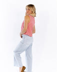 Cyra Plaid Button Down Tank