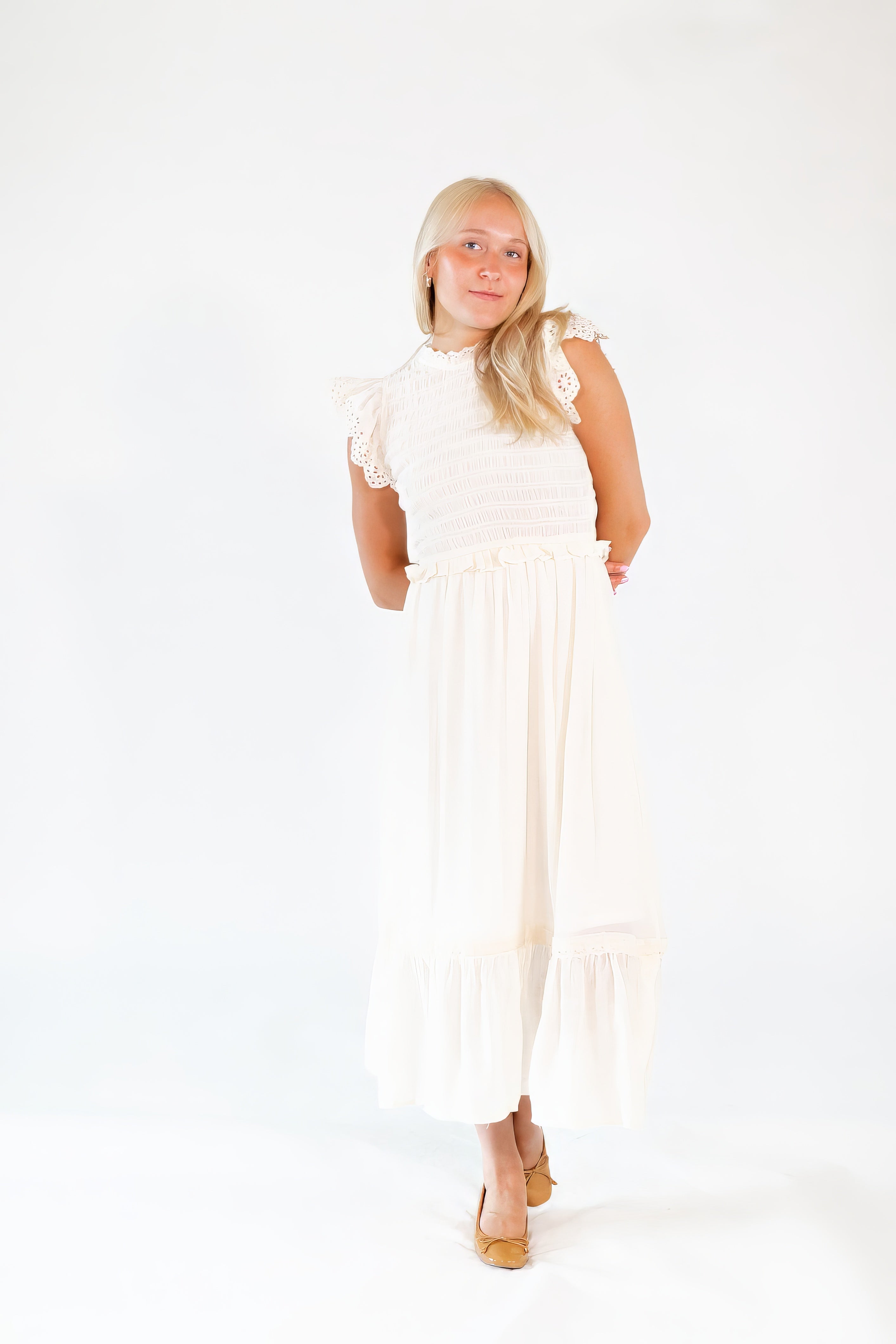 Splendid Flutter Sleeve Dress