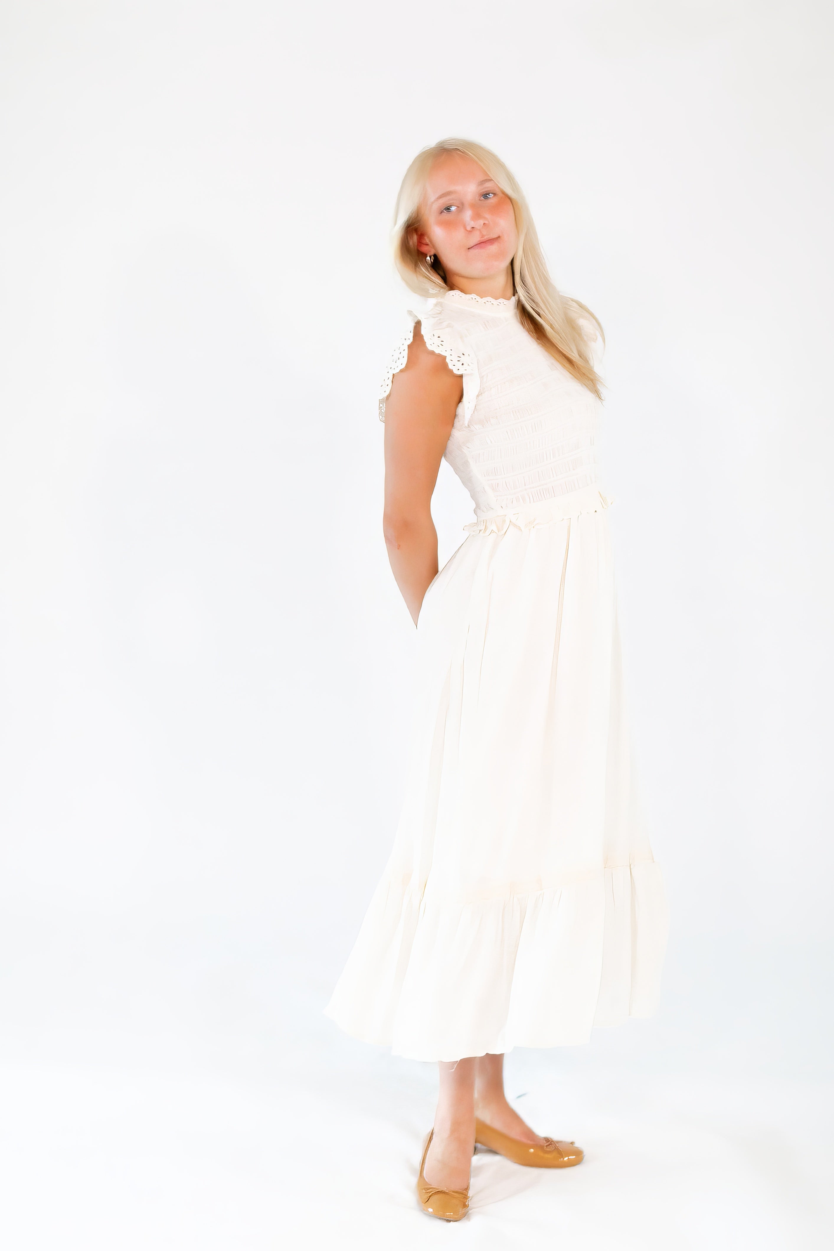 Splendid Flutter Sleeve Dress