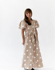 Bayside Polka Dot Dress · Taupe