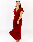 Alexandra Velvet Maxi Dress · Wine