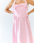 Deyna Bow Accent Halter Dress