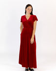 Alexandra Velvet Maxi Dress · Wine