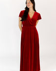 Alexandra Velvet Maxi Dress · Wine