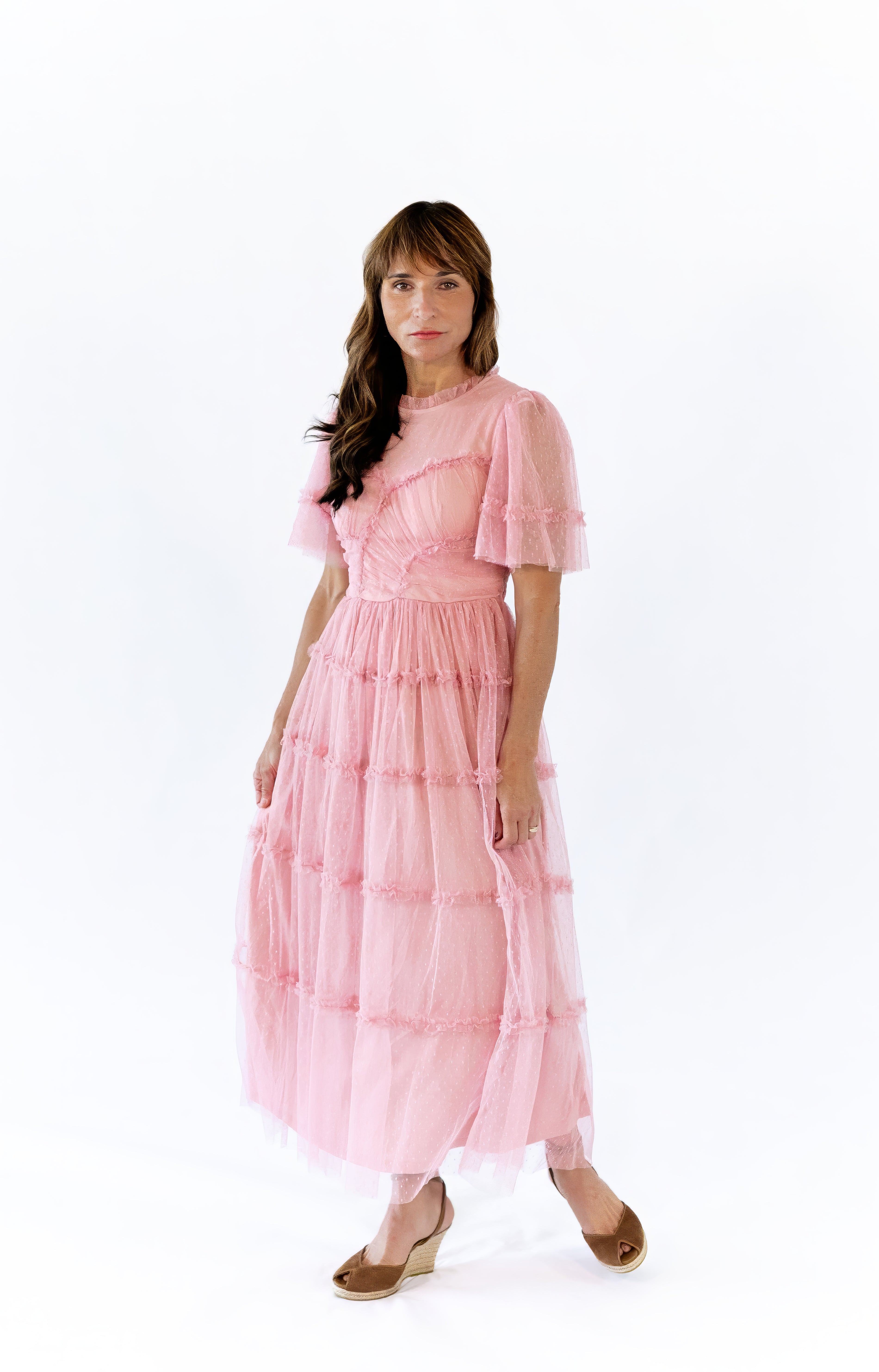 pink tulle dress womens Georgina Mesh Dress · Blush – Twirl Boutique