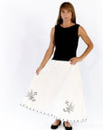 Dakota Embroidered Midi Skirt