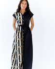 Mecca Striped Cheetah Maxi Dress
