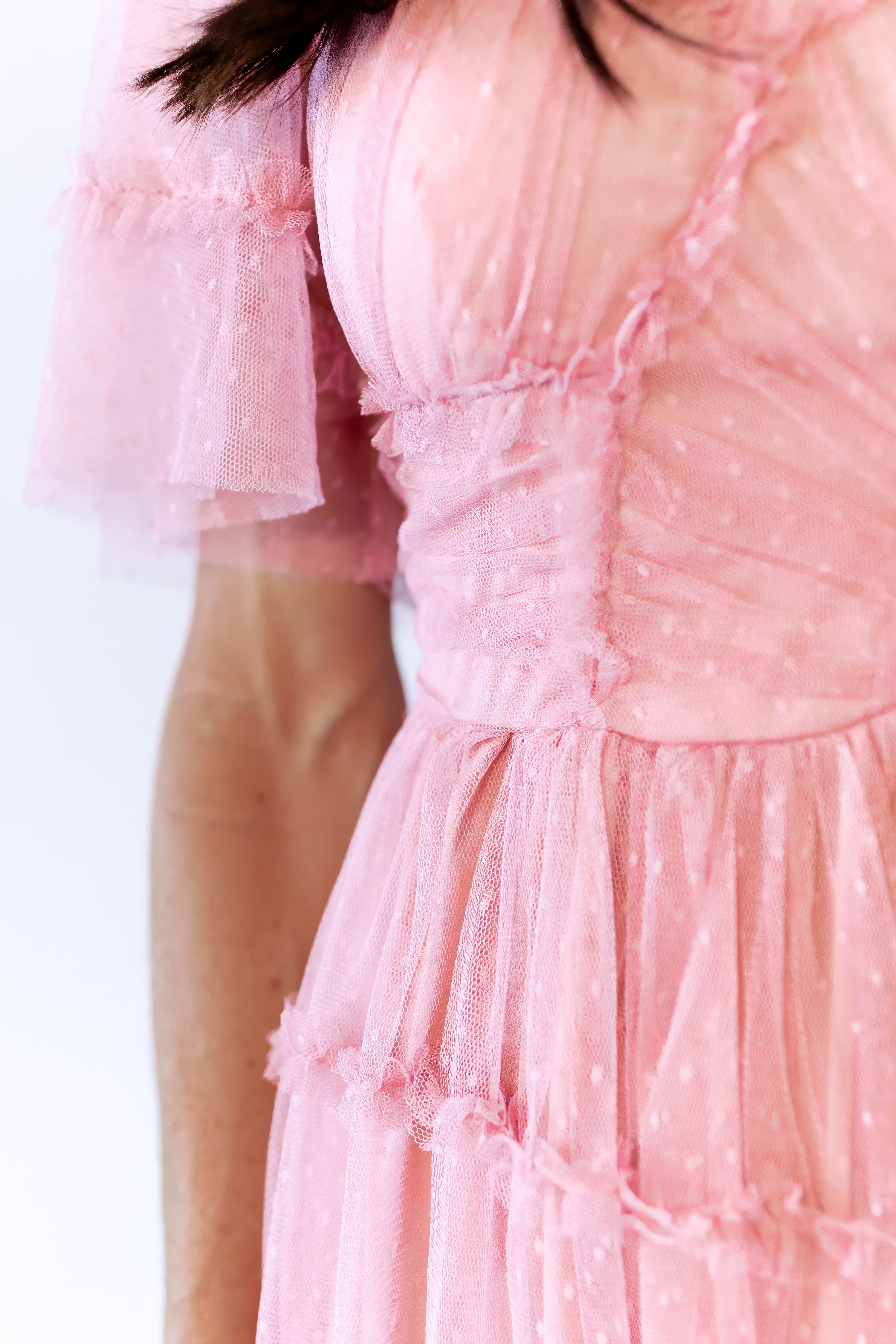 organsa mesh ruffled dress Buy Reiss Ivory Ellenora 9-13 yrs Ruffle-Detail Organza Dress from Next USA