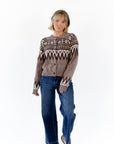 Fair Isle Button Down Cardigan