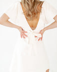 Penny Bow Detail Mini Dress