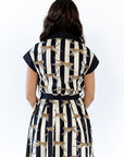 Mecca Striped Cheetah Maxi Dress