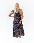 Laney Lace Trim Floral Dress