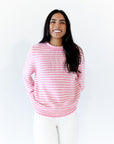 Jenny Cozy Stripe Sweater · Pink