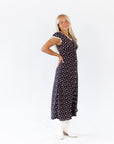 Laney Lace Trim Floral Dress