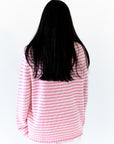 Jenny Cozy Stripe Sweater · Pink