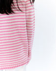 Jenny Cozy Stripe Sweater · Pink